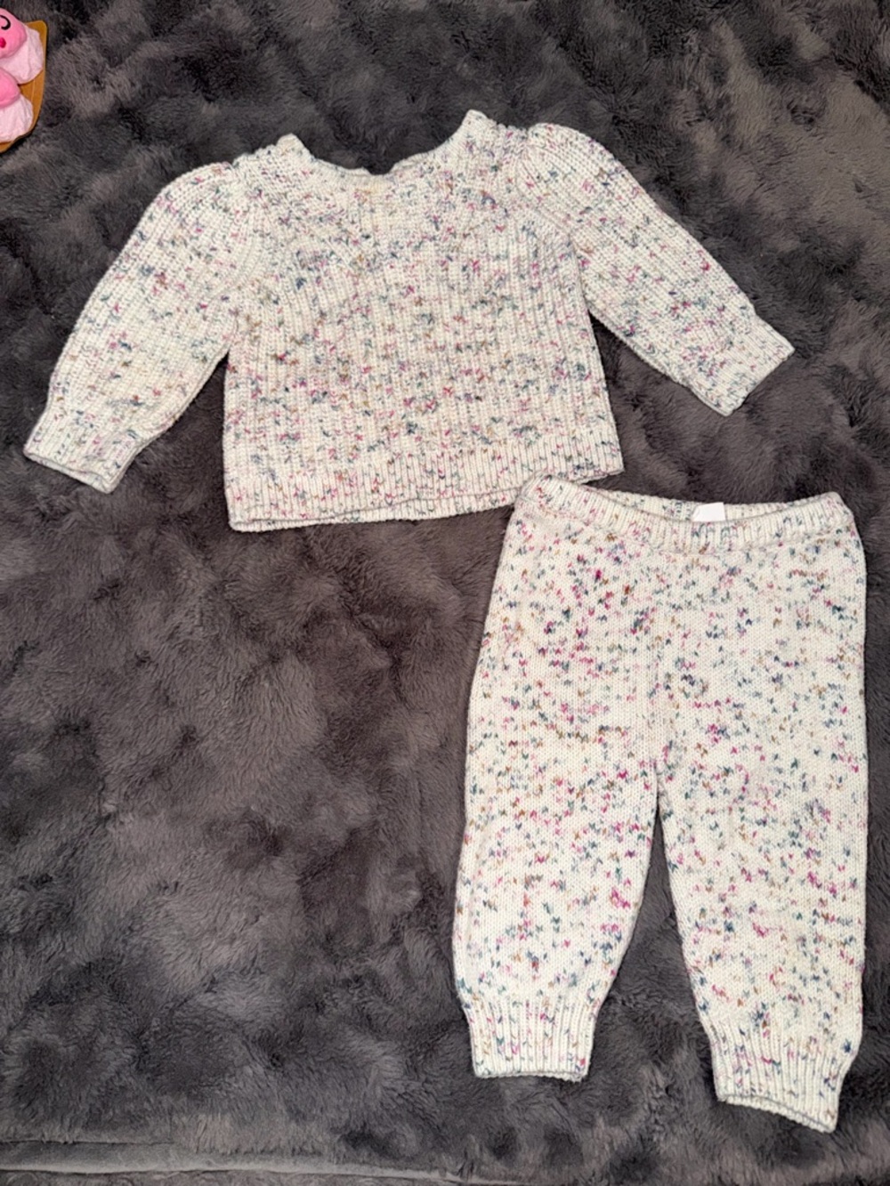 Baby gap Cream Knit Speckled Two-Piece Set
